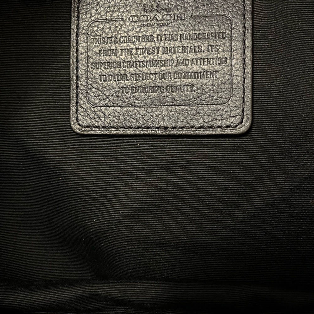Metallic grey Coach tote bag. Barely used. Great condition. - Picture 5 of 5